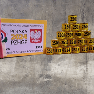 Obrączki dla gołębi PZHGP FCI 2024 z kartami oryginalne